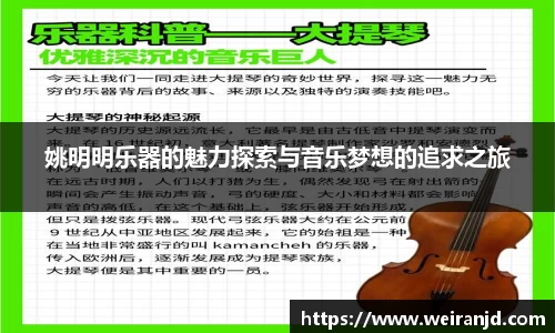 姚明明乐器的魅力探索与音乐梦想的追求之旅